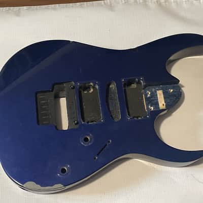 1997 Korean Ibanez RG470 Candy Blue Basswood Guitar Body Floyd Ready image 1