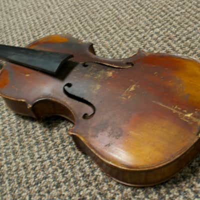 Vintage  Antonius Stradivarius Cremonensis Faciebat Anno 1721 Copy Violin For Repair image 2