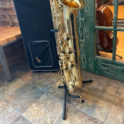 JZ Baritone Bari Saxophone W/ Case, Mouth Piece, Strap, Foot Stand & Low A Key image 8