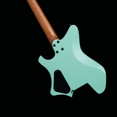 Eart Electric Guitars GW2TP-SE Roasted Mahogany Body Headless Lightweight Guitar,Surf Green image 6