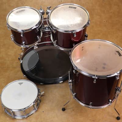 Rogers 5pc Drum Set Red Wrap Finish 1990's image 11