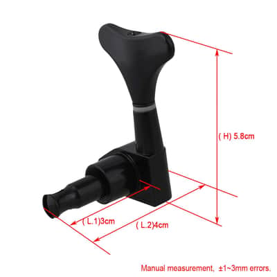 Black Machine Heads Tuning Pegs 4R Bass Tuners Replacement For 4 String Bass image 6