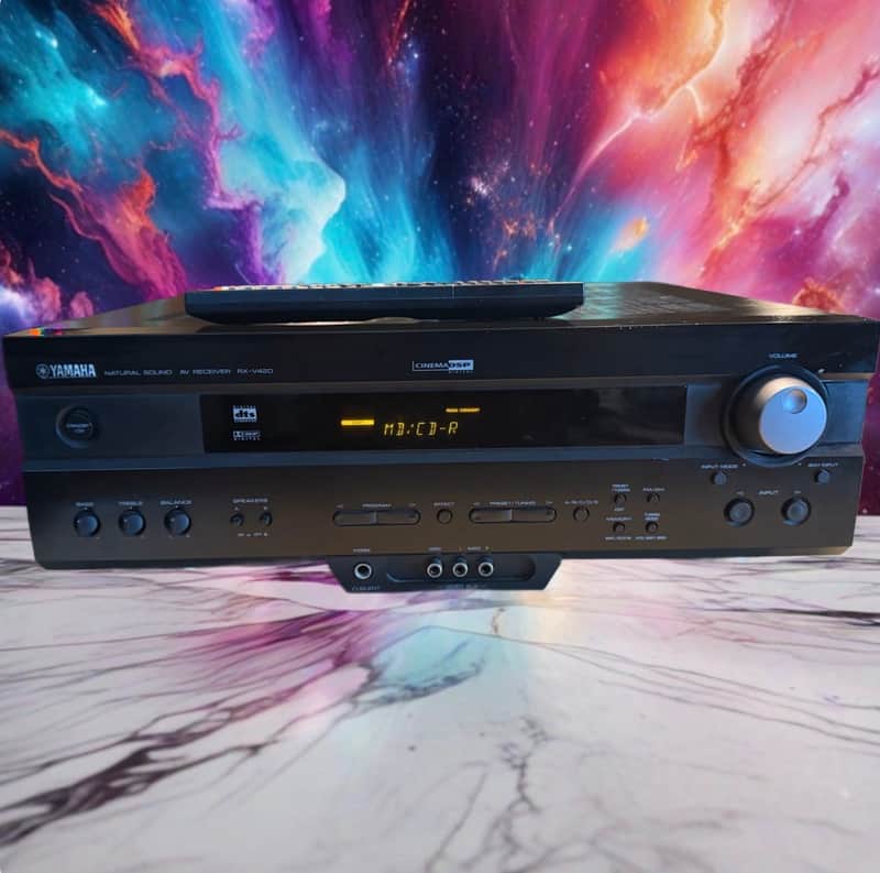 Yamaha RX-V420 200 Watt Natural Sound AV Receiver Fully Functional Remote Bundle
