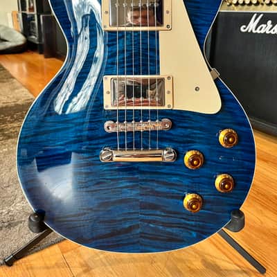 Tokai LS-101Q IB - Quilt Indigo Blue | Reverb