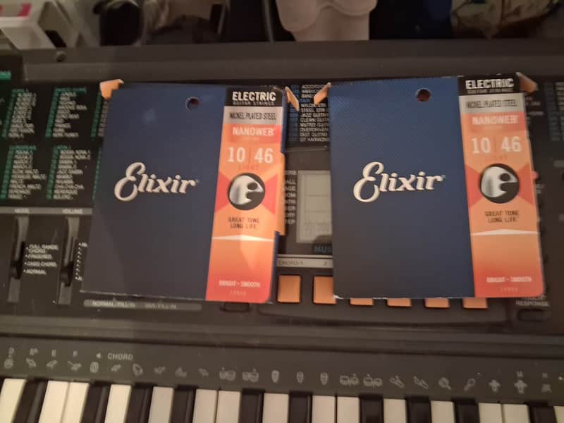 Elixir 12052 Nanoweb Nickel Plated Steel Electric Guitar Strings - Light (10-46)