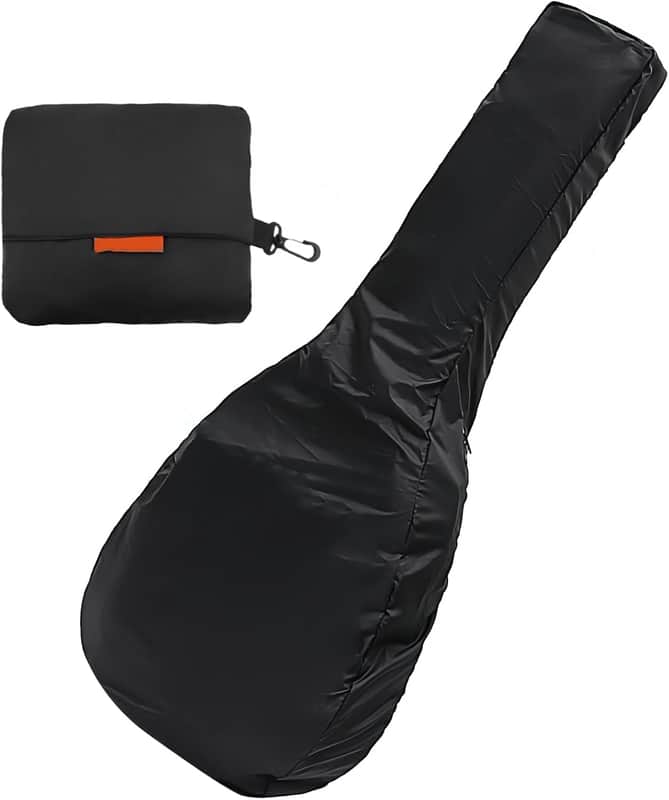 Acoustic Guitar Bag Rain Cover - Waterproof Protection with Lightweight and Foldable Design, Black image 1
