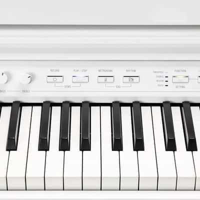 Kurzweil CUP G1W Digital Mini-Grand Piano, 88-Note, fully weighted, 4-zone graded, hammer-action with natural wooden keys, White Polish Finish image 3