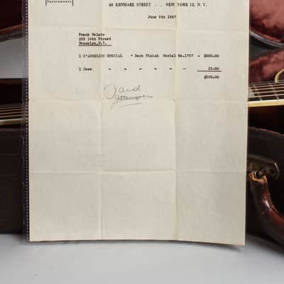 D'Angelico  Special Arch Top Acoustic Guitar (1947), ser. #1757, original brown hard shell case. image 12