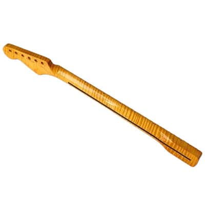 21-Frets Flame Maple Guitar Neck For ST image 2