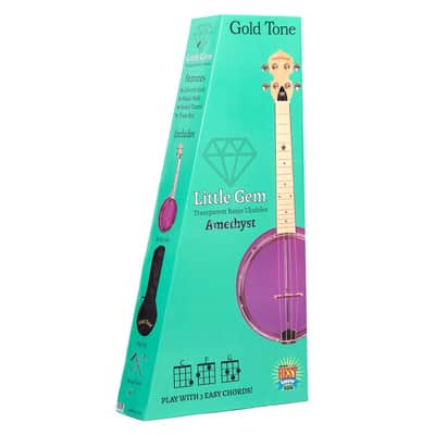 Gold Tone Little Gem (Amethyst): See-Through Banjo-Ukulele with Bag image 12