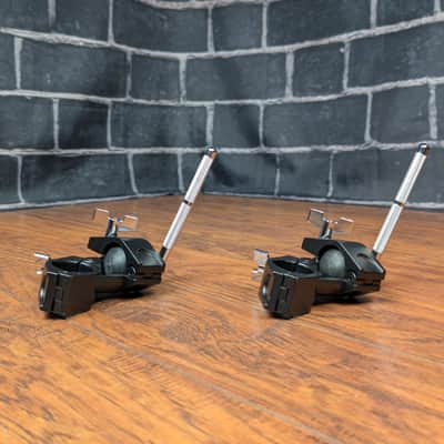 Ross Percussion Drum Rack Clamp 1.5" Multi-Purpose Adjustable 10.5" L-Rod Tom Mount (pair)- Black image 5