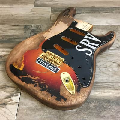 Made to Order - FRANCHIN Mercury guitar body SRV #1 REPLICA Relic Aged Sunburst 100% Nitro Lacquer Alder Stratocaster-Strat-S-Style Made in Italy image 11