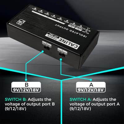 Caline CP-202 Pedal Power Supply True Isolated Pedal Board Power Supply with 8 Outputs 9V 12V 18V, Short Circuit Overcurrent Protection  Fast US Ship image 5