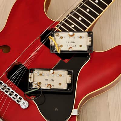 1986 Yamaha SA1300 Super Axe Vintage Semi-Hollowbody ES-Style Guitar Persimmon Red, 100% Original image 15