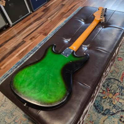 1970 Teisco Del Ray ET-310N - Japan - Spectrum 3-Pickup - Floral Guard - Green Burst - Tremolo image 11