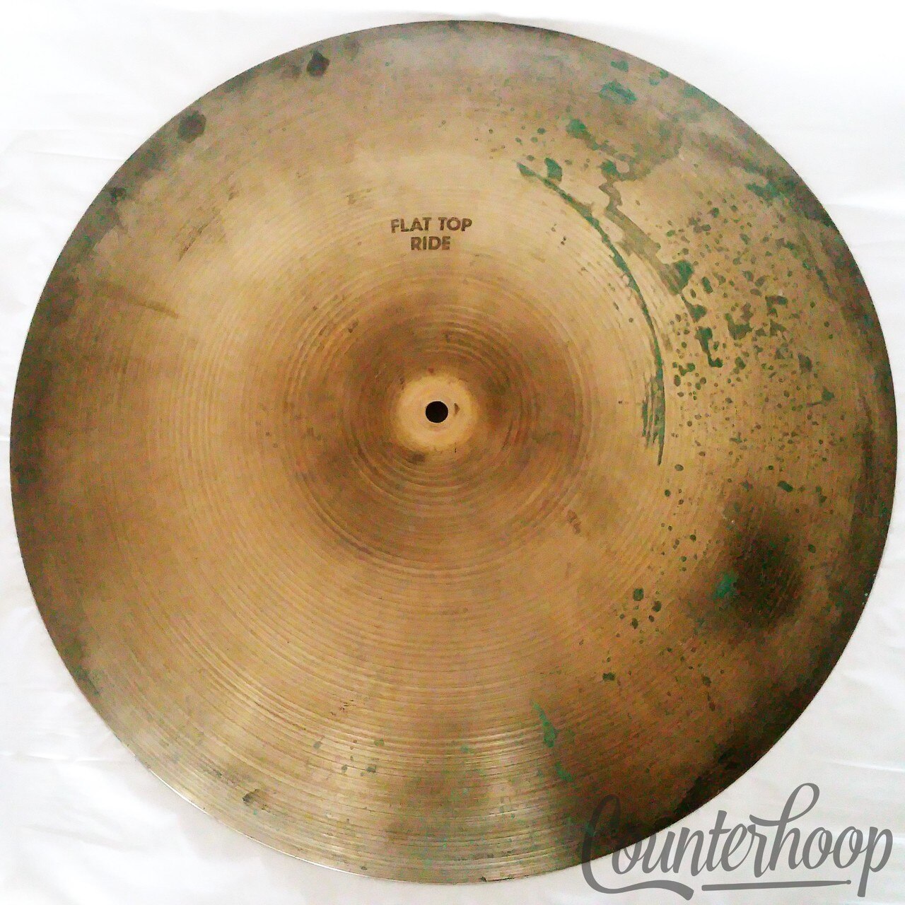Zildjian 20" Flat Top Ride Cymbal Vintage 70s B20 A Avedis USA Hollow Logo 3040g — main photograph