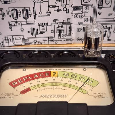 RCA 12AU7A 1950s Black Plates D-Getter - Tested image 3