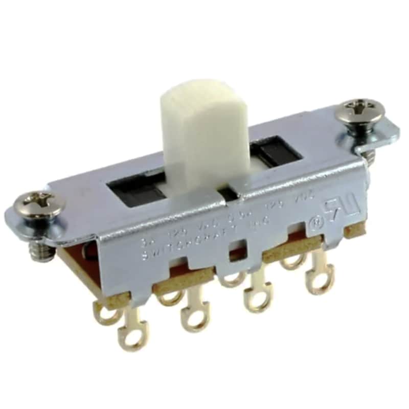 Switchcraft 3-Way Guitar Slider Switch-White image 1