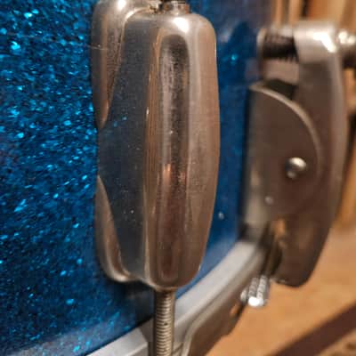 Slingerland 5.5"x 14" Super Gene Krupa Snare Drum - Blue Sparkle Pearl image 6