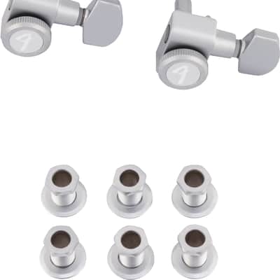 Fender Locking Stratocaster/Telecaster Staggered Tuning Machines Brushed Chrome (6) image 1