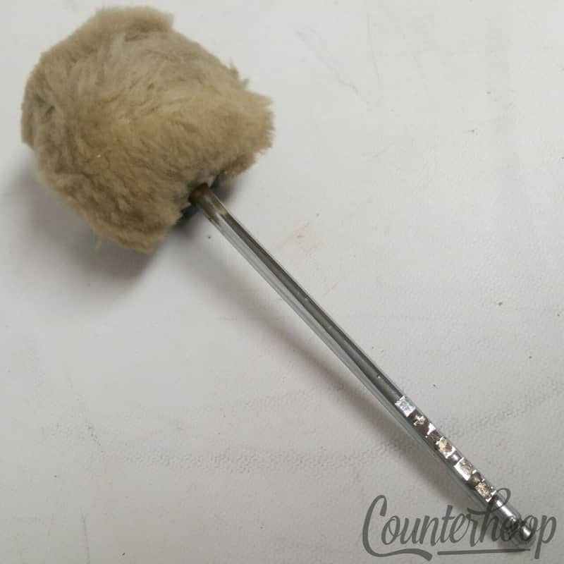 Premier Bass Drum Pedal Beater Chrome Rod Soft Fur/Leather Head Vintage 60s #250 image 1
