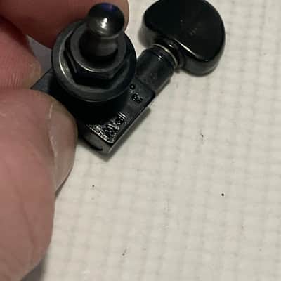 2000's Era Grover USA Mini Rotomatic Black Guitar 6 In Line Tuners Tuning Pegs Machine Heads image 9