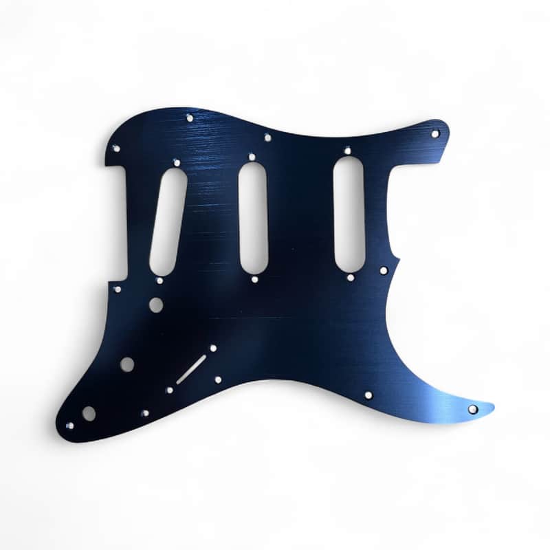 New Black Anodized Brushed Aluminum Stratocaster Guitar SSS Replacement Pickguard Scratch Plate Pick Guard image 1