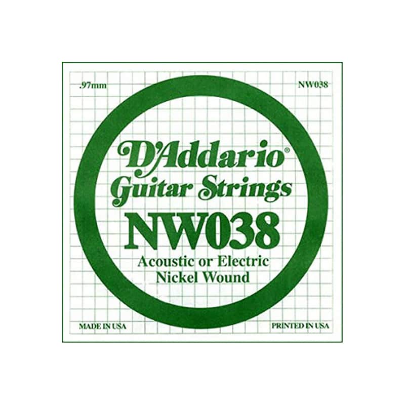 D'Addario NW038 Nickel Wound Electric Guitar Single String .038 image 1