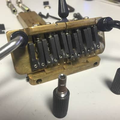 Vibro-Tek Original Double Whammy Tremolo Guitar Bridge Brass image 1