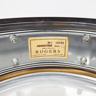 Rogers VINTAGE 60s Powertone Snare Drum COB 14×5 image 11
