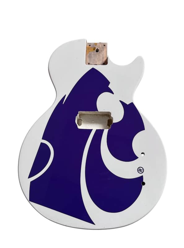 White Single Cut LP Style Guitar Basswood Body image 1