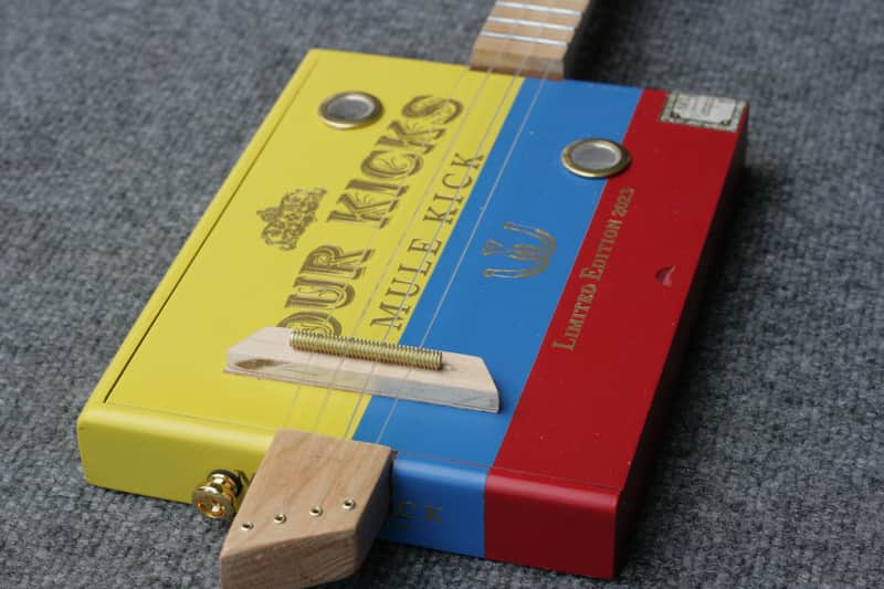 Four Kicks Mule Kick 2023 Edition Acoustic Cigar Box Ukulele by D-Art Homemade Guitar Co. image 1