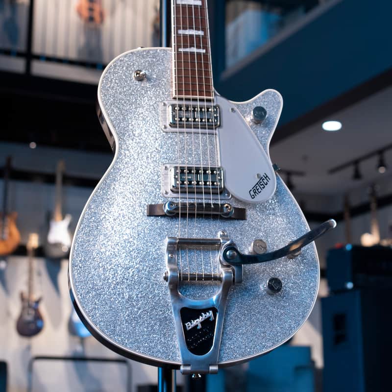 Gretsch G6129T Players Edition Jet FT with Bigsby - Silver Sparkle image 1