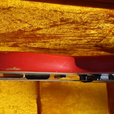 Fender Cunetto Custom Shop Jazz Bass 1996 Aged Fiesta Red image 4