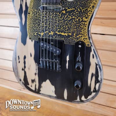 Homebrew "Fender" Telecaster Style Electric Guitar - Black Tiger Stripe Relic, 7lbs 5oz image 3