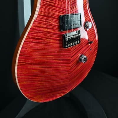 PRS Private Stock #12058 Custom 24 Raspberry Lemon Stripe w/ Reverse Chevron Flame Maple Top image 11