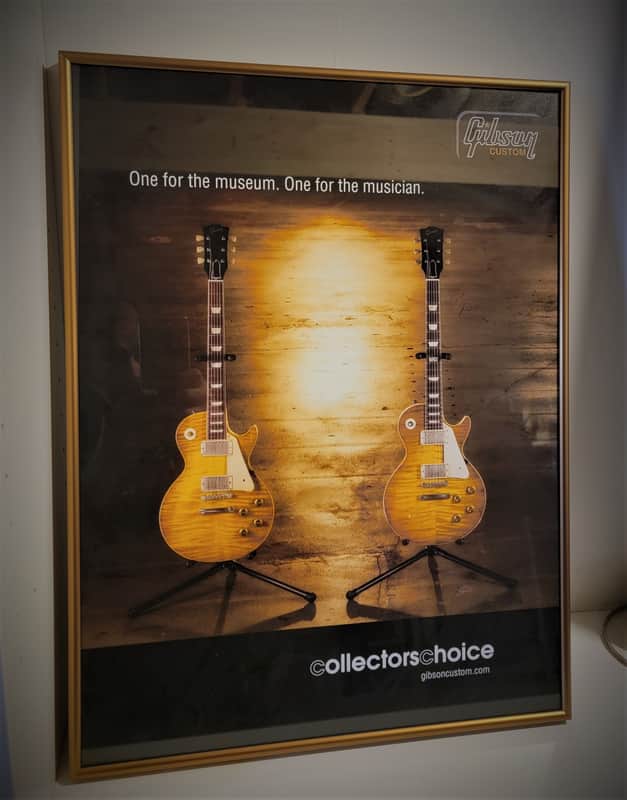 Gibson Les Paul Collectors Choice CC01 Vintage Poster 2001 Framed image 1
