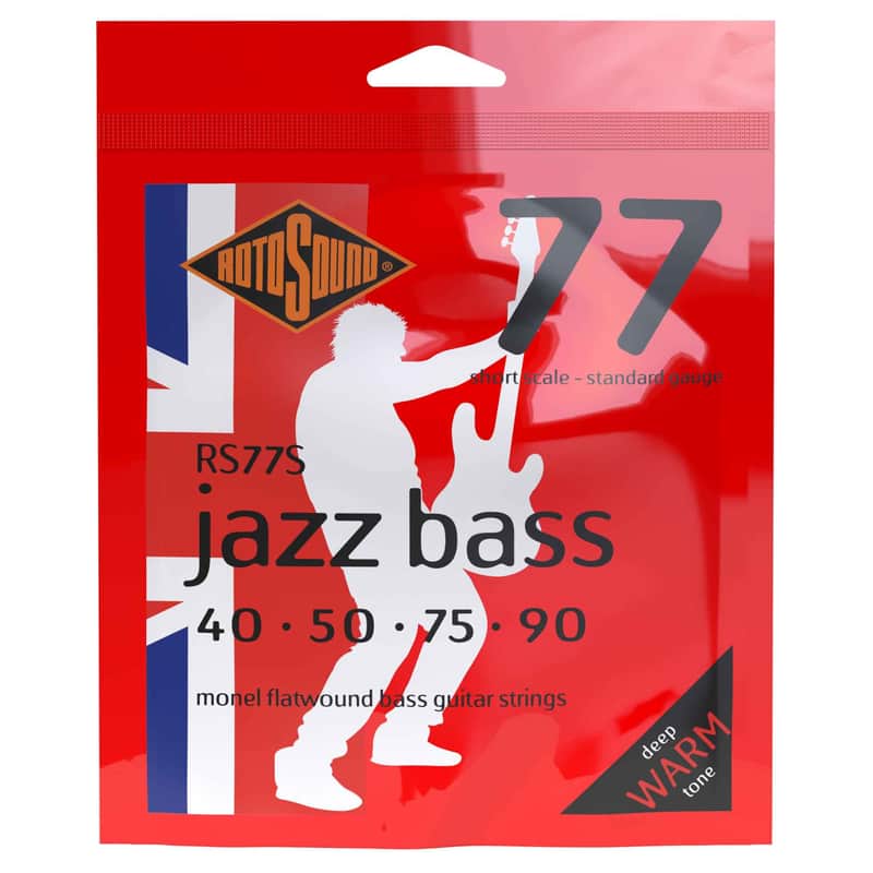 Rotosound RS77S Jazz Bass 77 Monel Flatwound Electric Bass Strings - Short Scale (40 - 90) image 1