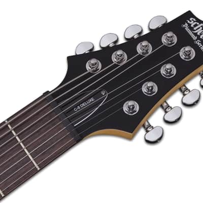 Schecter C-8 Deluxe Electric Guitar. Left Handed Satin Black image 6