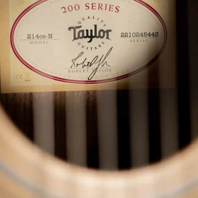 Taylor 214ce-N Nylon Grand Auditorium Acoustic/Electric Guitar with Gig Bag image 12