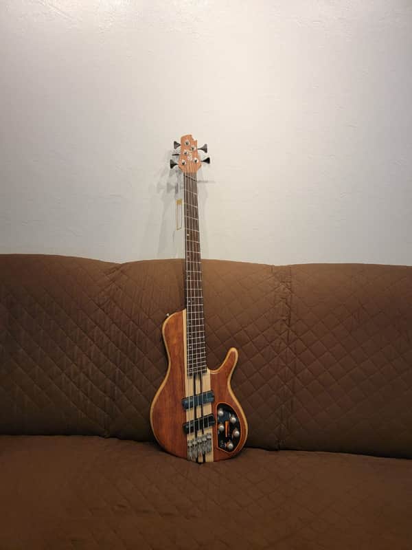 Cort A5BEYONDOPBN Single Cutaway Multi-Scale Bubinga Top 5-String Electric Bass Guitar w/Premium Soft Case image 1