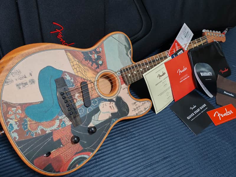 *NEW YEAR SALE* 2025 Fender American Acoustasonic Telecaster Kuniyoshi Collection Kabuki - FENDER EXPERIENCE 2025 Tokyo Flagship Exclusive Limited Edition