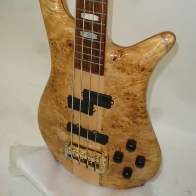 Spector Euro 4 LX 4-String Electric Bass Guitar, Poplar Burl Natural Gloss w/ Bag image 4