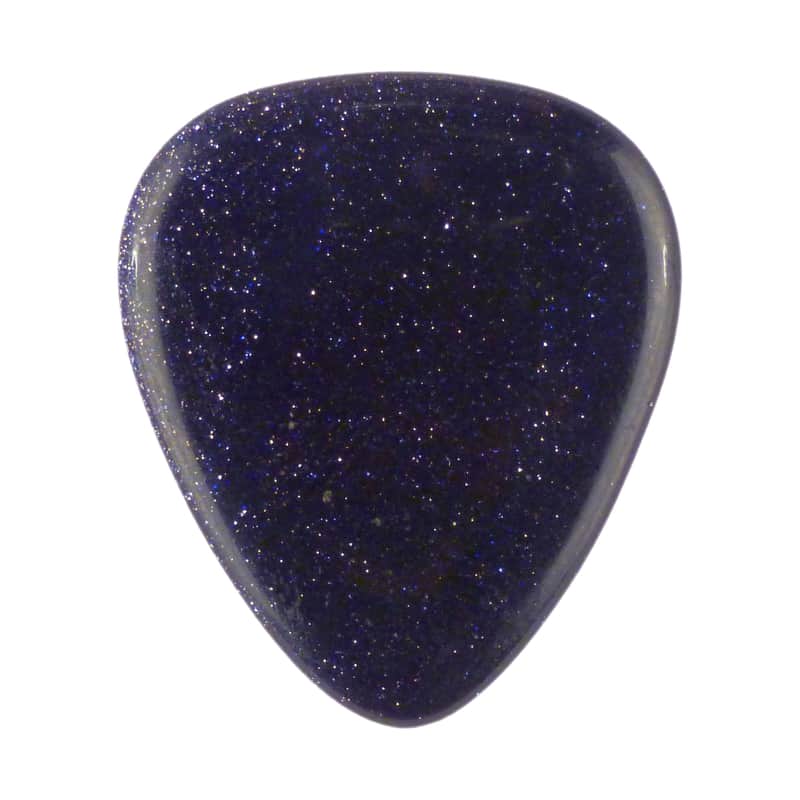 Blue Sandstone Stone Guitar Or Bass Pick - Specialty Handmade Gemstone Exotic Plectrum - 1 Pack New image 1