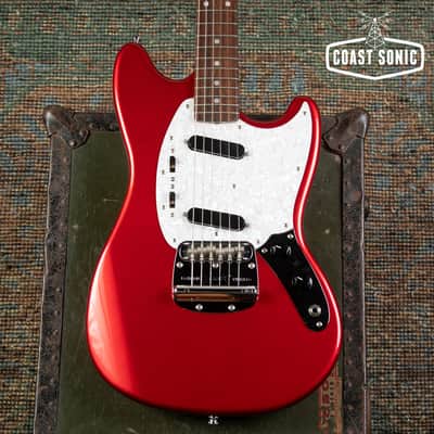 2010 Fender '69 Reissue Mustang MG69-MH Made in Japan Candy Apple Red w/Matching Headstock image 5