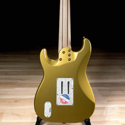 ESP LTD JRV-8 Javier Reyes 8-String Guitar w/ Case – Metallic Gold image 7
