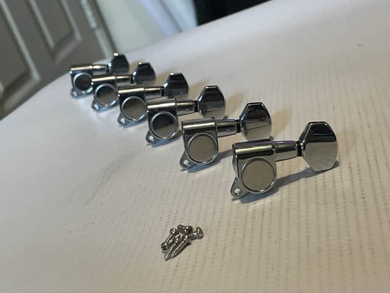 2020's Kramer Baretta Series GOTOH Style 6 In Line RH Chrome Tuners Tuning Pegs image 1