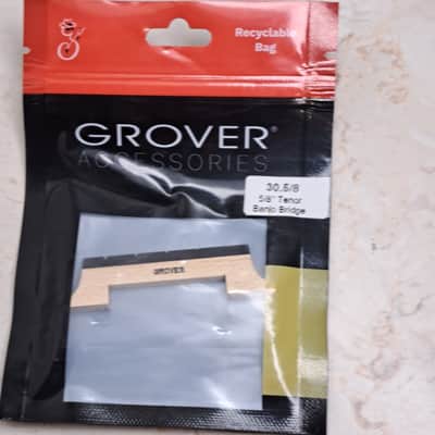 Grover Set of 9 Acousticraft Tenor Banjo Bridge 5/8" - 5 String - Maple & Ebony - Germany-New! NOS image 1