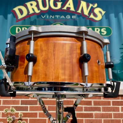 Bison Volcano 7x14-15 Multi-Diameter Snare Drum Black Walnut Stave Shell image 7