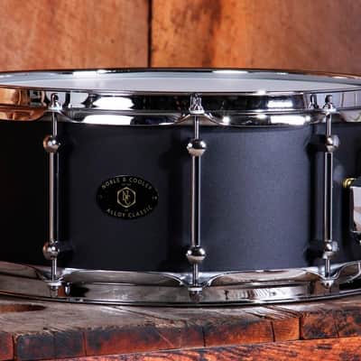 Noble & Cooley *Pre-Order* Alloy Classic 6x14" Cast Aluminum Snare Drum Black Powder Coat & Chrome Hardware | Made in the USA | Special Order | Authorized Dealer image 1